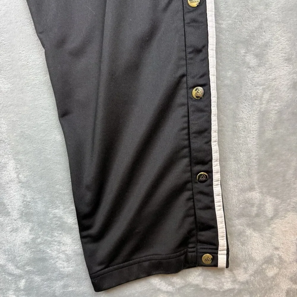 adidas Black Track Pants with White Stripes